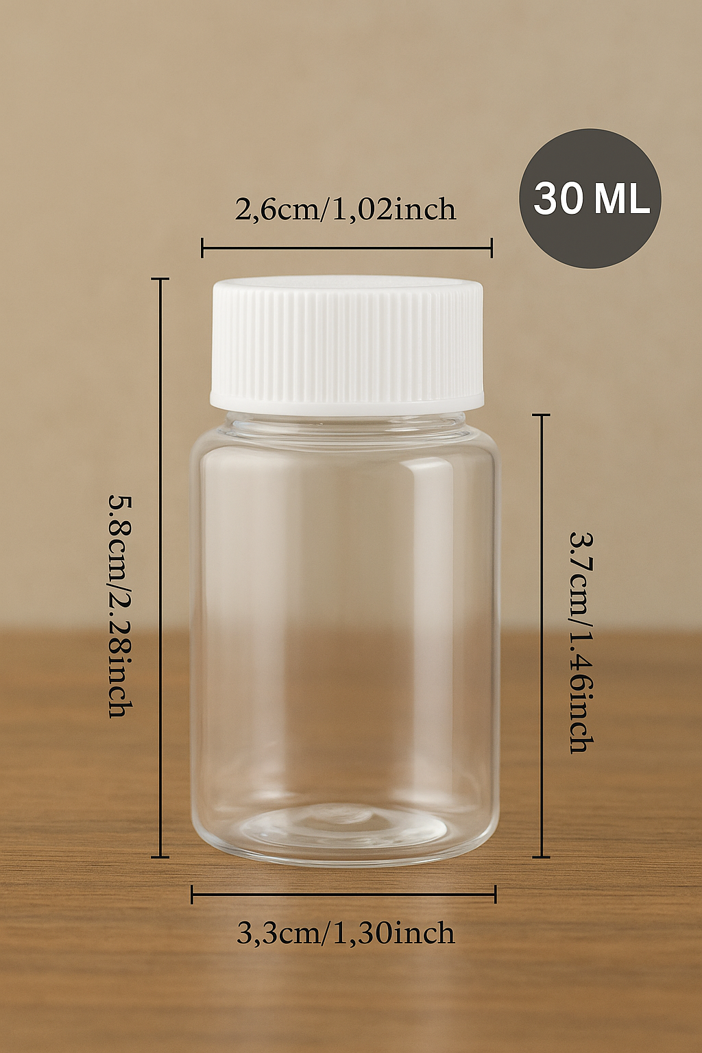 Flacon transparent 30ml