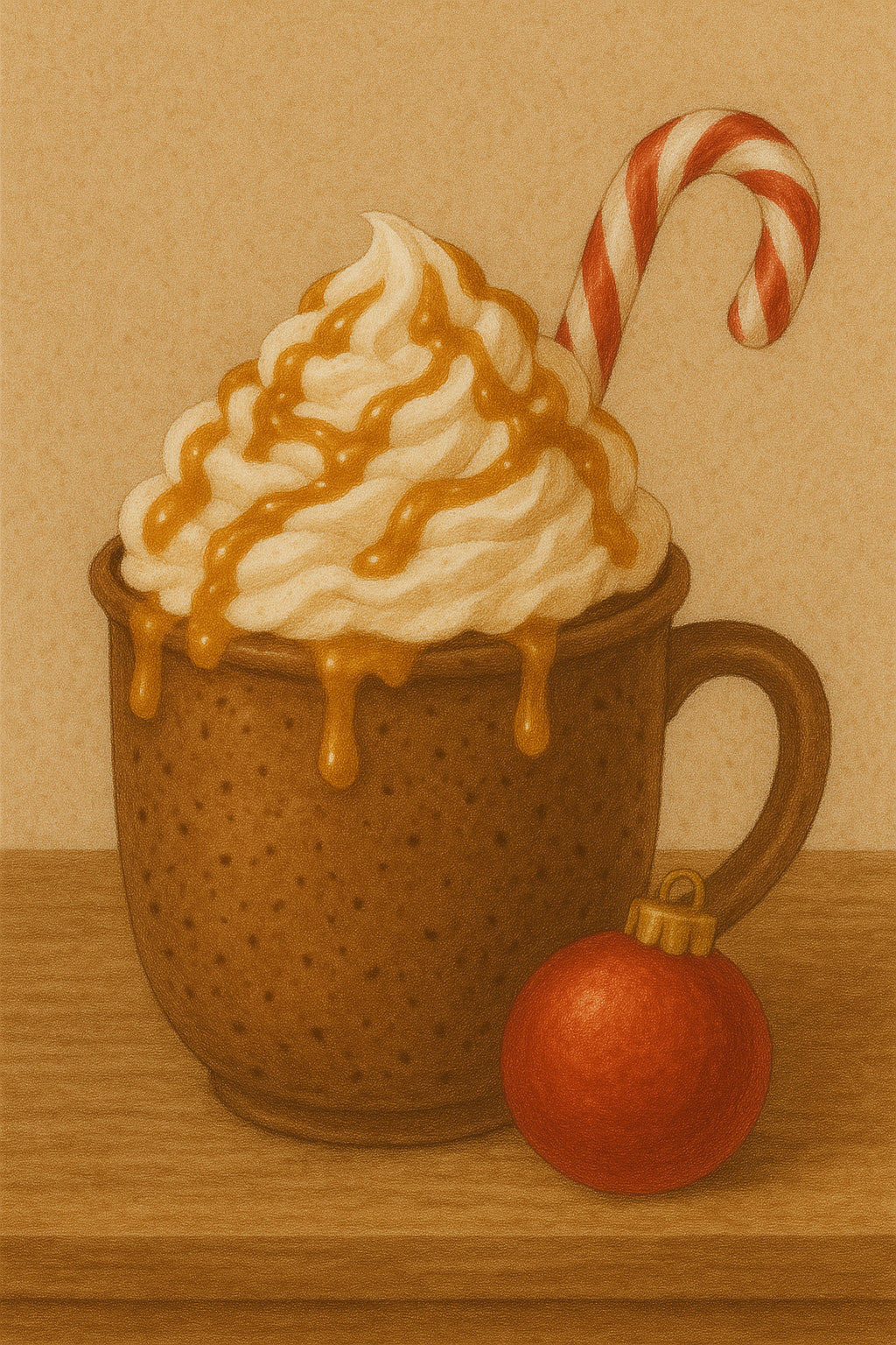 Chocolat chaud au caramel de Noël