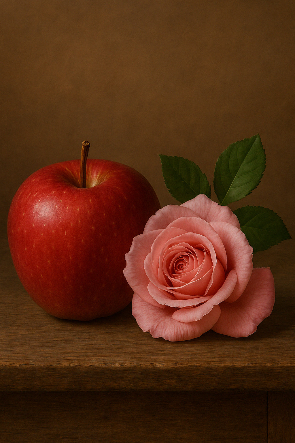 Pomme et rose