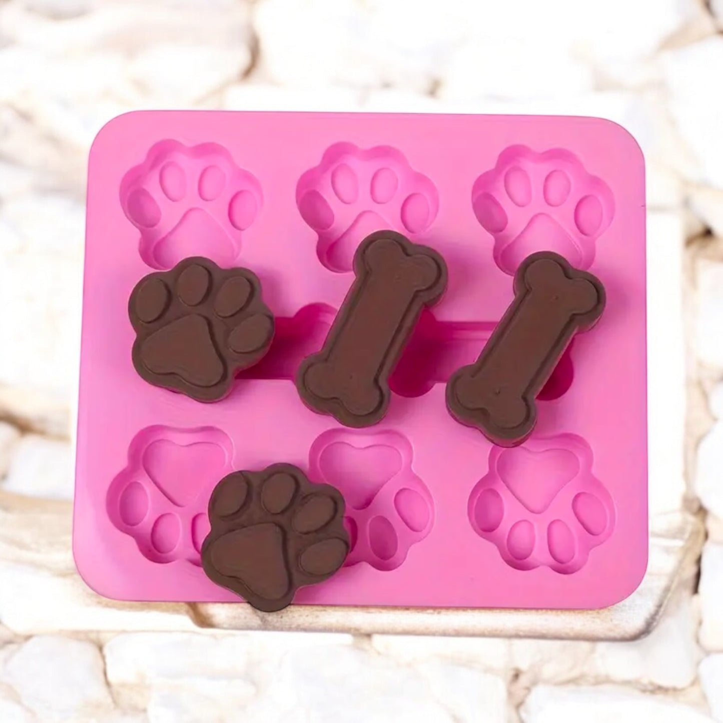 Moule silicone patte et os de chien