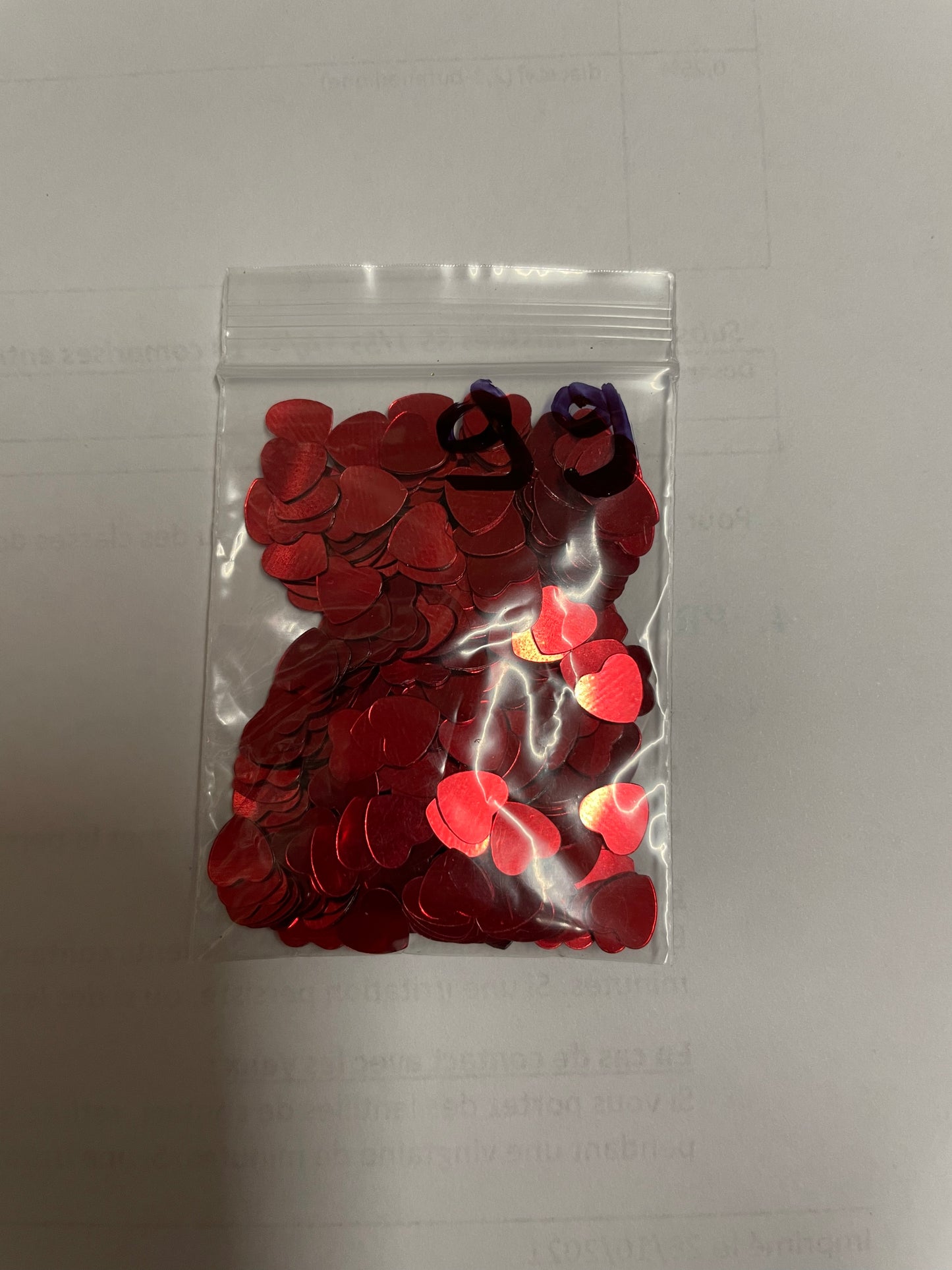 Paillette Moyen cœur rouge 99