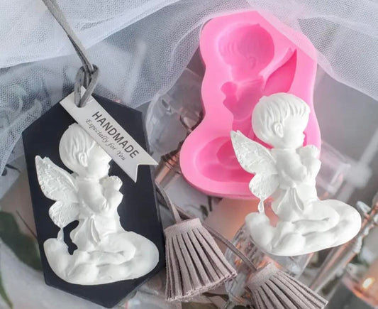 Moule silicone petit ange pour décoration ou suspension