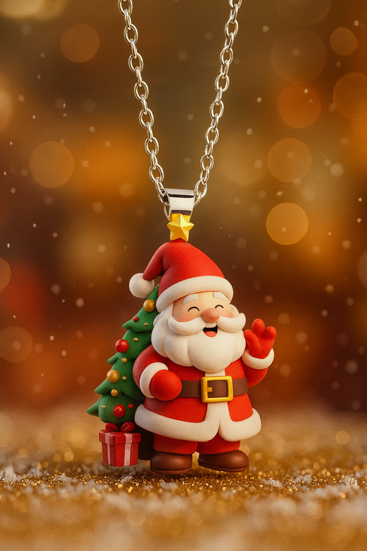 Collier Père Noël festif & Arbre de Noël