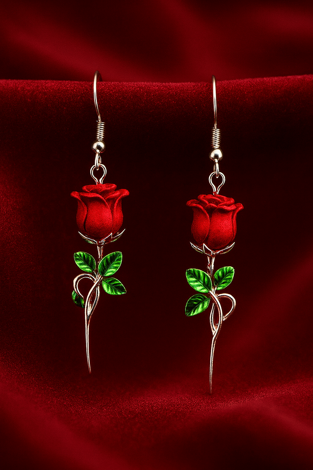 Boucles d’oreilles rose élégant