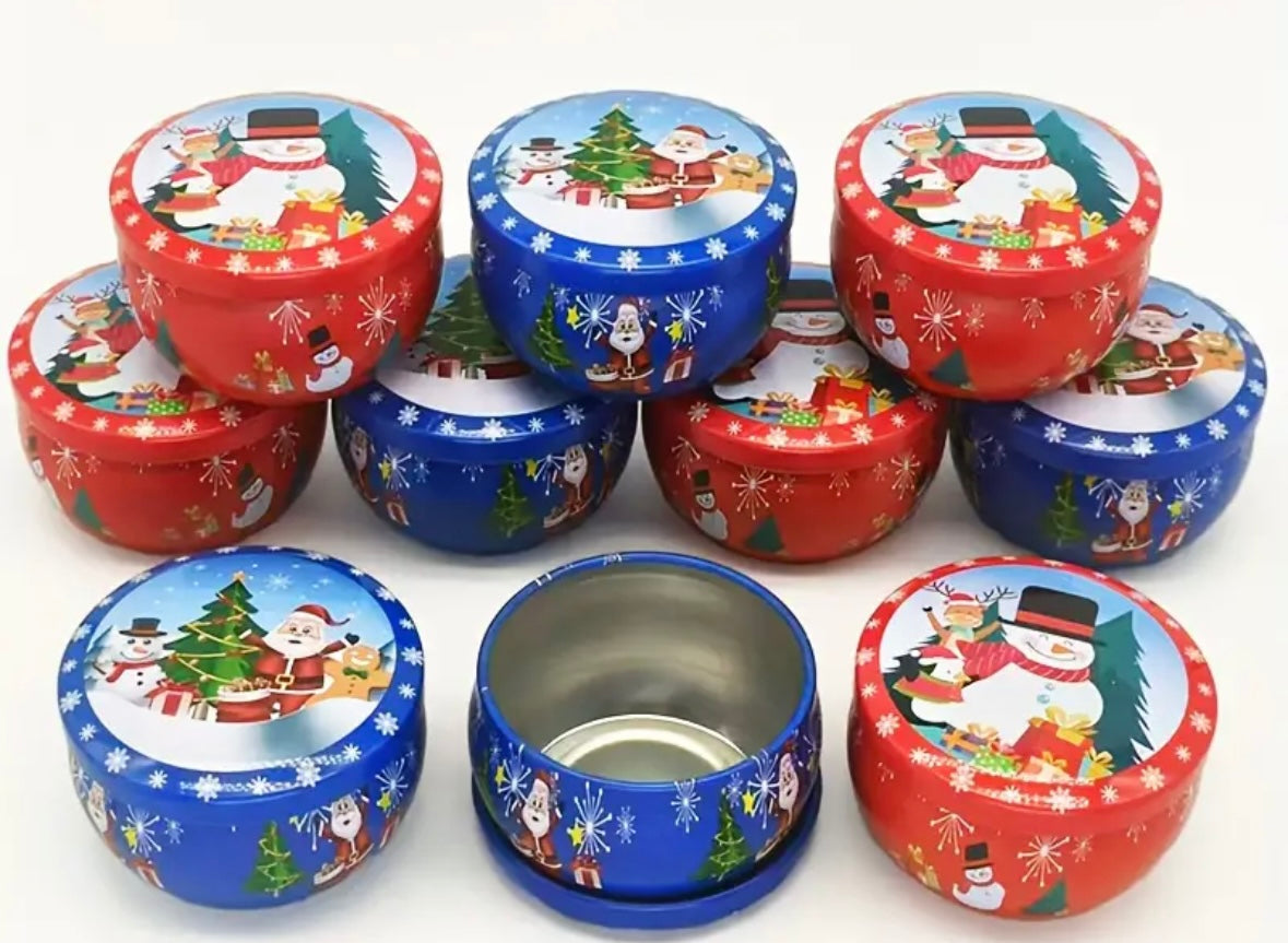 Contenant à bougie Noël 2 couleurs