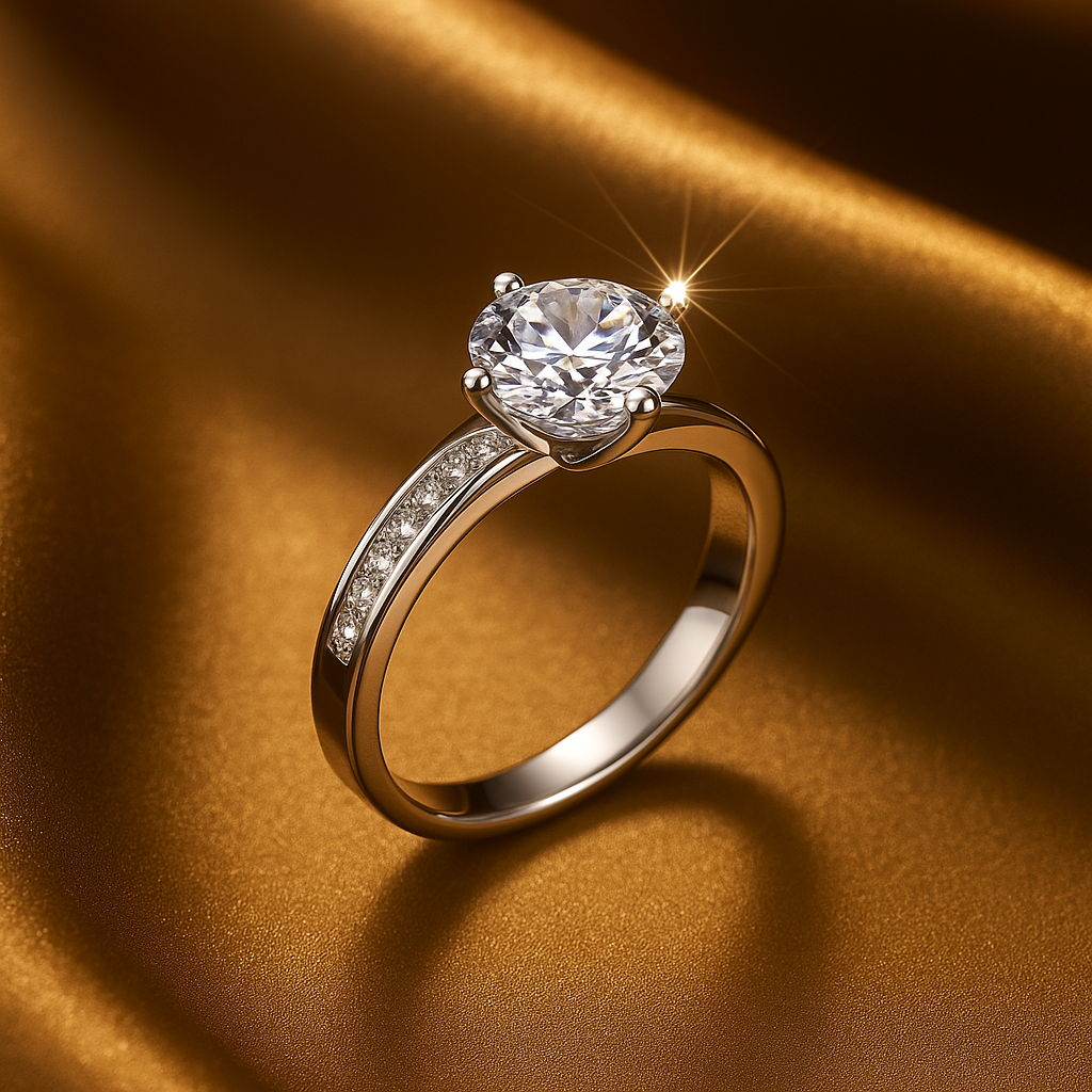 Bague réglable en Argent 925 avec Zircon & Strass