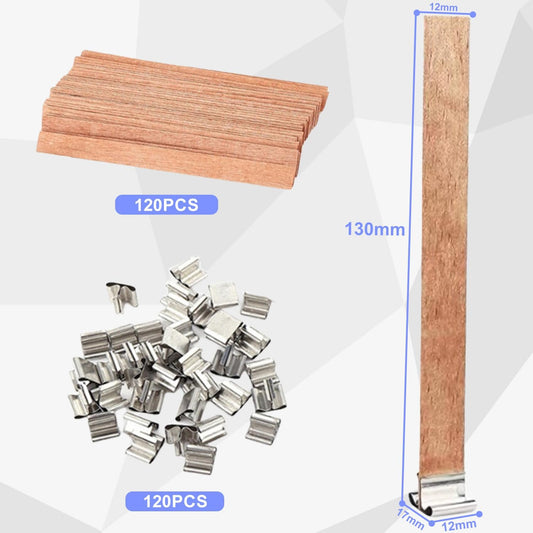 Mèches en bois pour bougie 13cm