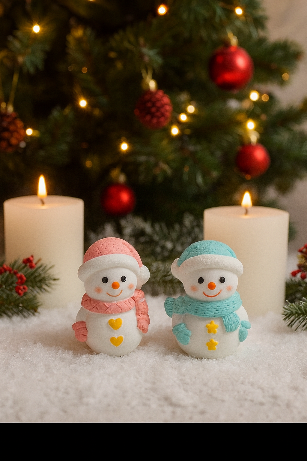 Moule silicone – Bonhomme de neige 3D