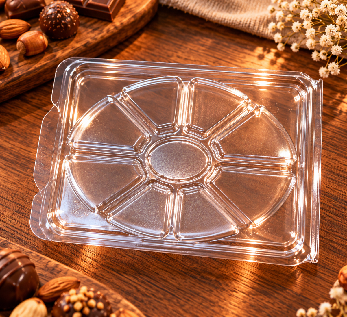Clamshell Rond 8 Parts – Pour Fondants Parfumés – Style Tablette à Casser