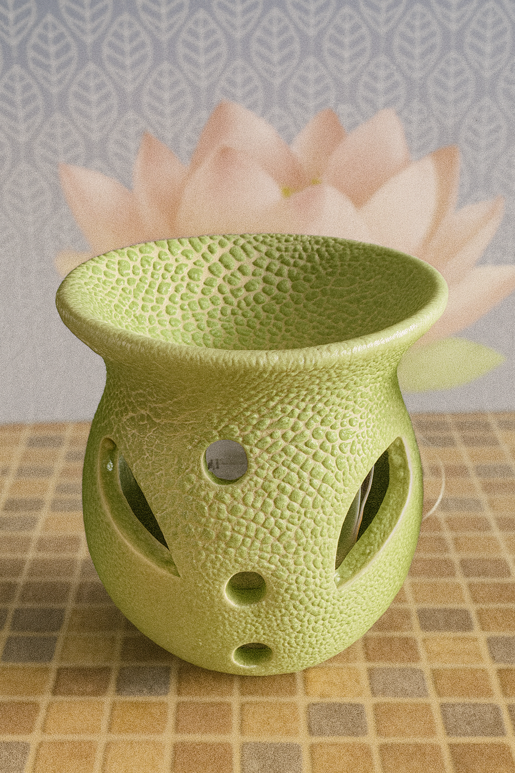 Brûleur en céramique — Design craquelé