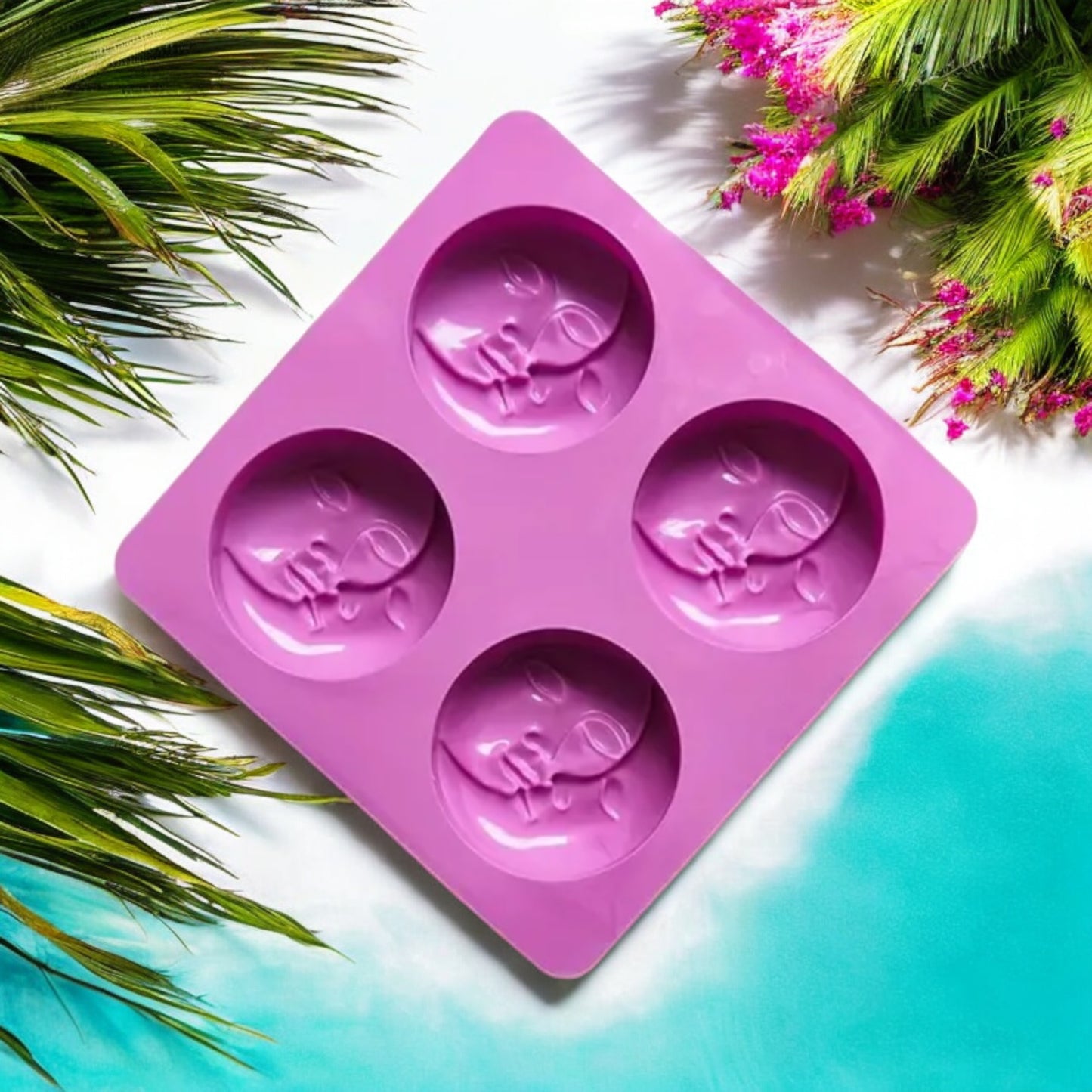 Moule silicone bougie lune et soleil