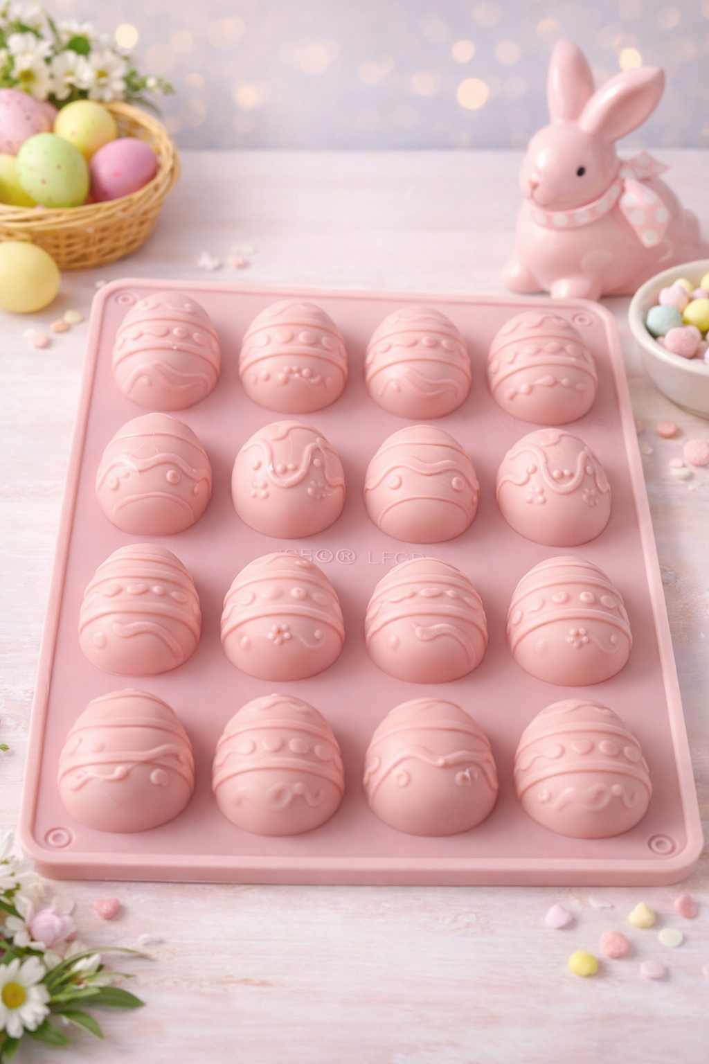 Moule en silicone – Œufs de Pâques décorés