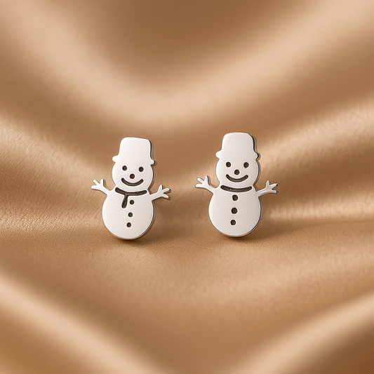 Boucles d’oreilles — Bonhomme de neige