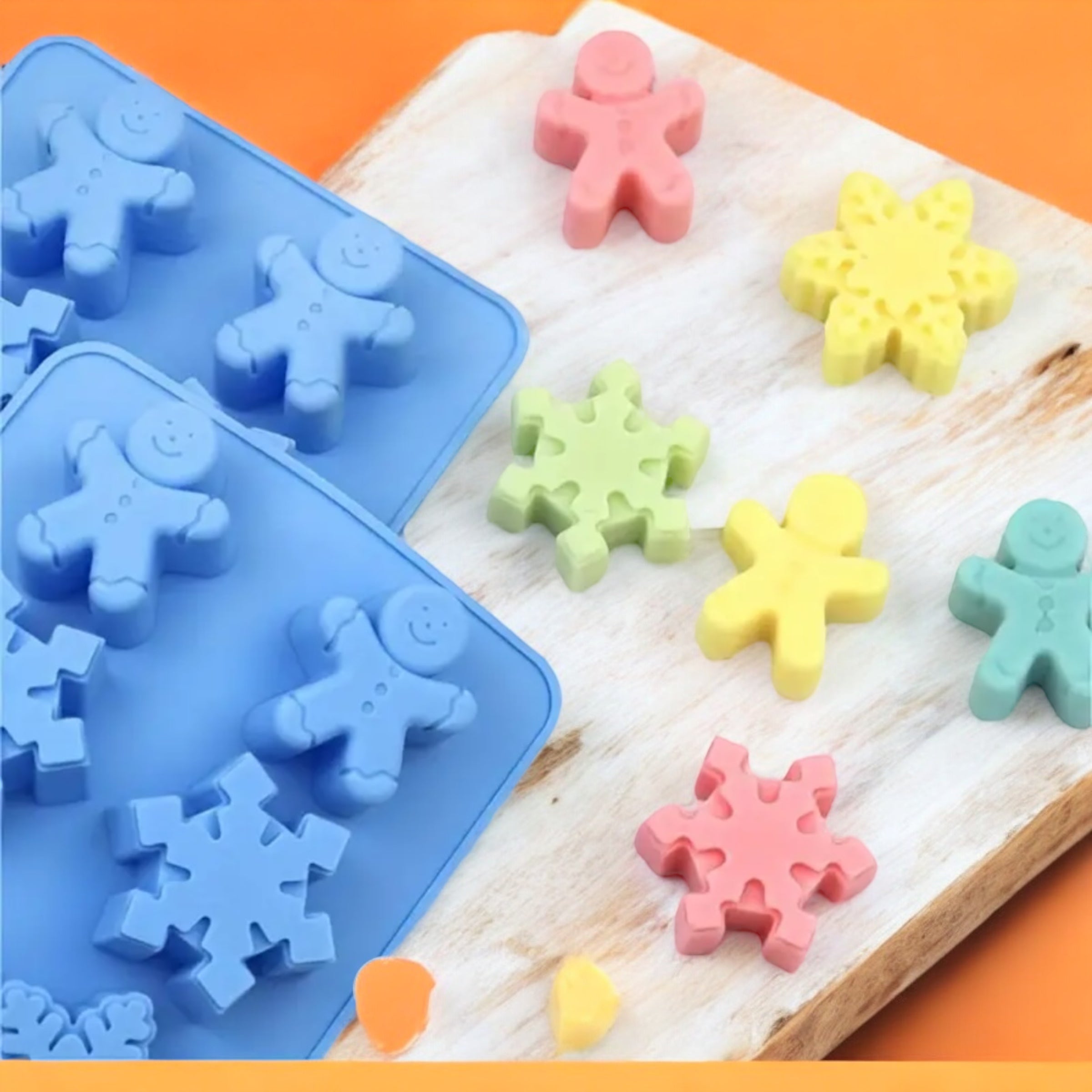 Moule silicone pain d’épice et étoilé de Noël fondant