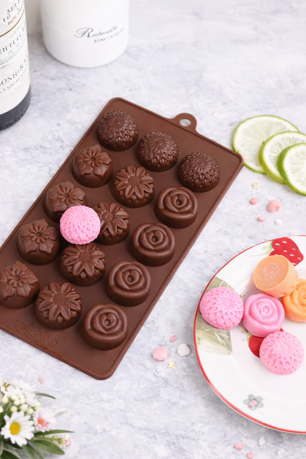 Moule en silicone – Fleurs (3 motifs)