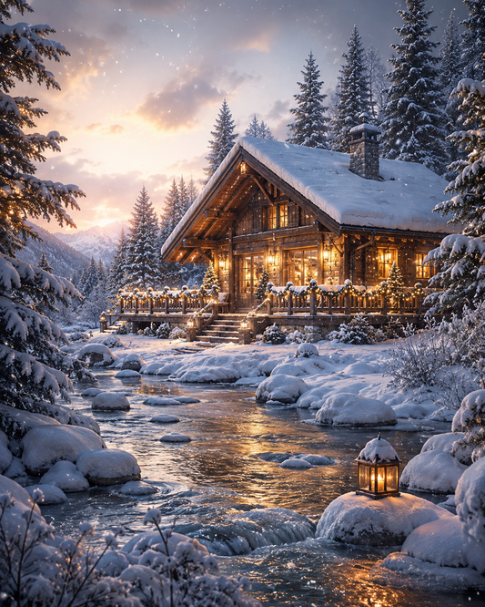 Chalet Caressé par la Neige