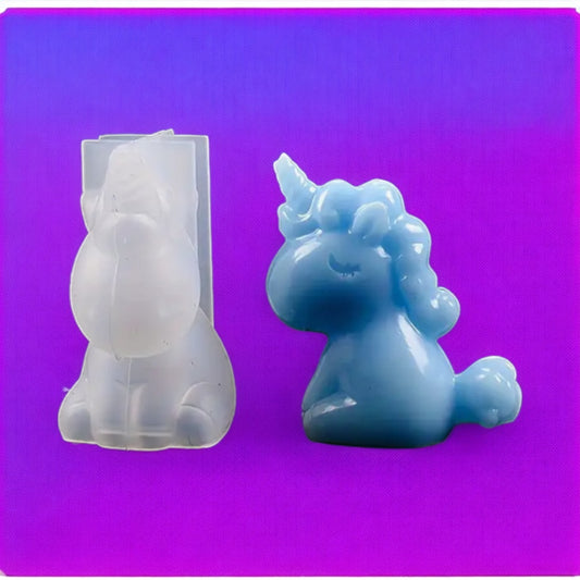 Moule silicone bougie Licorne
