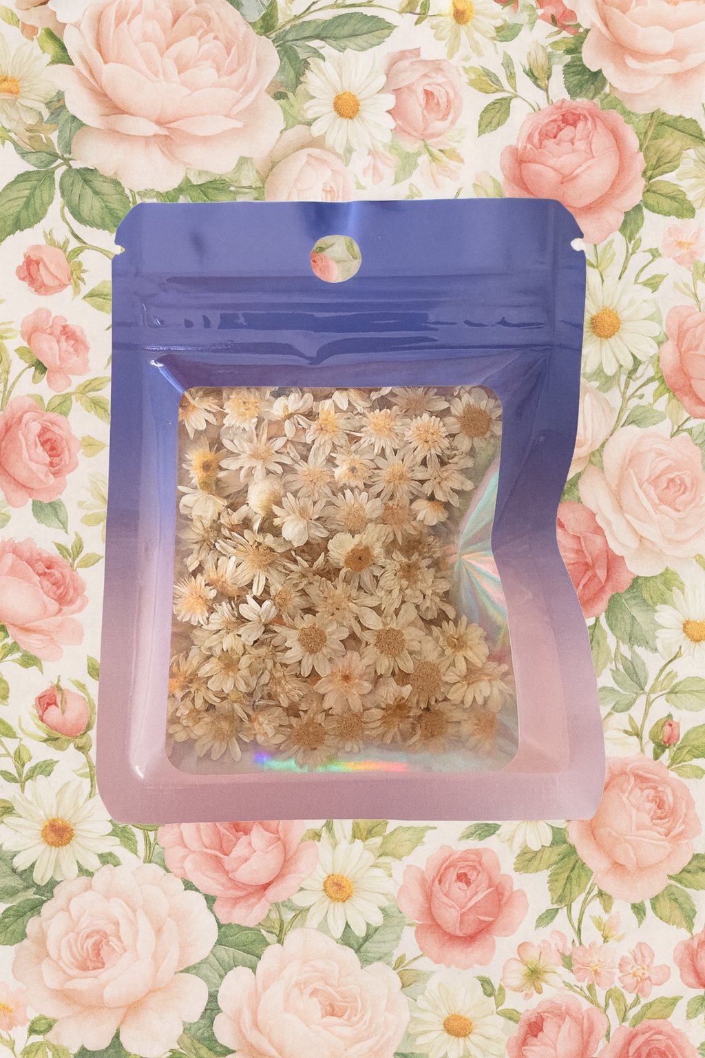 Sachet de Fleurs Séchées Blanches – Créations Artisanales