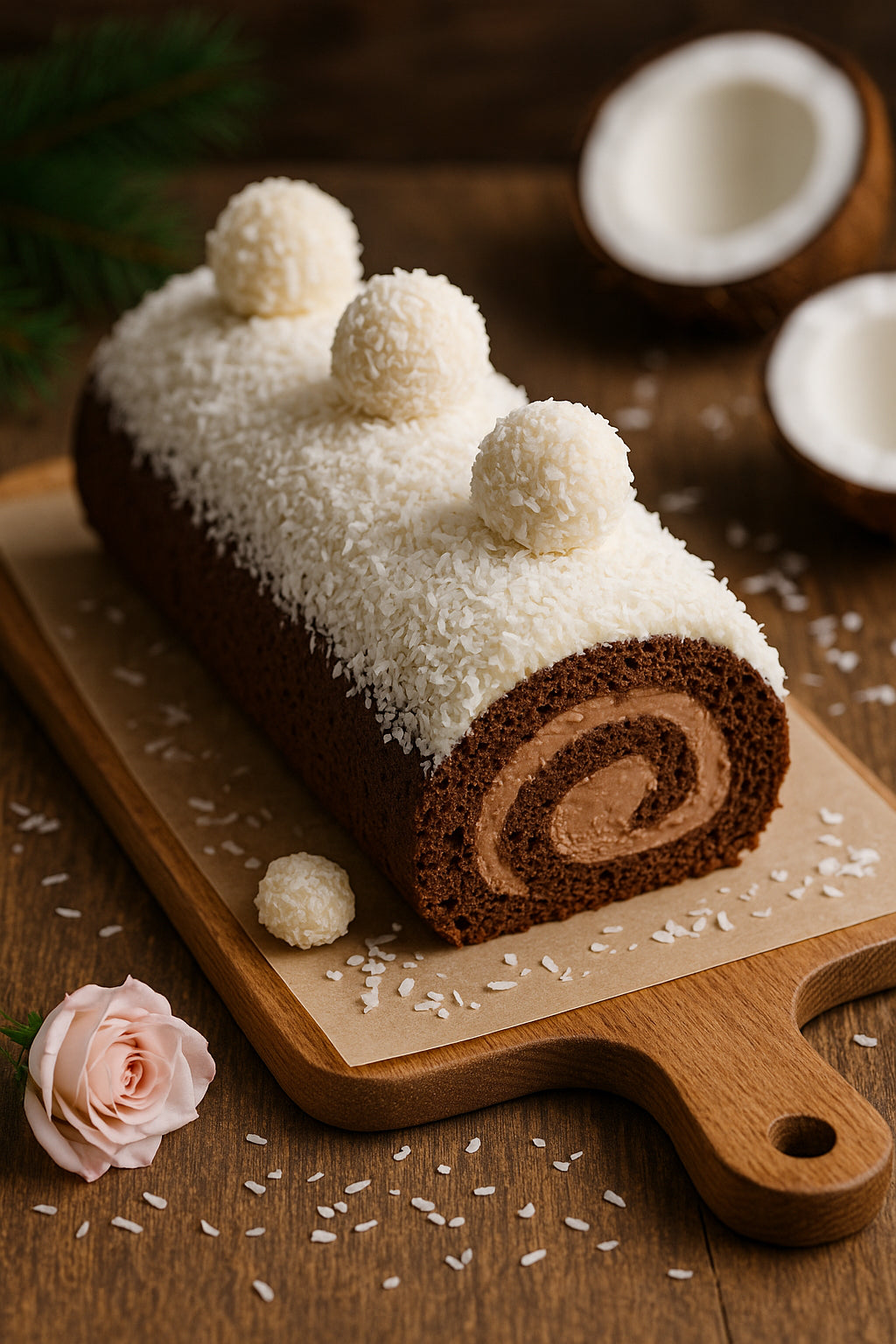 Bûche chocolat & coco