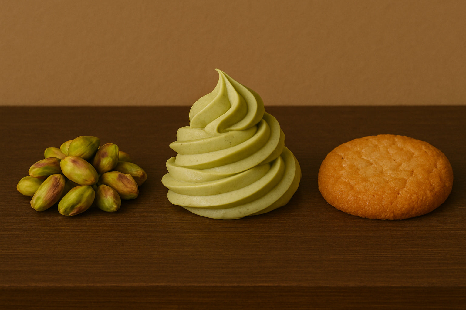 Crème de Pistache et Biscuit