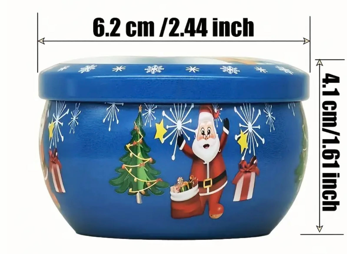Contenant à bougie Noël 2 couleurs