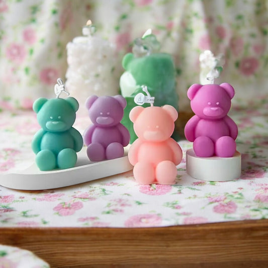Moule silicone petit ourson bougie