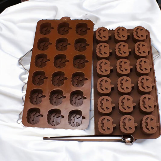 Moule silicone citrouille Halloween fondant