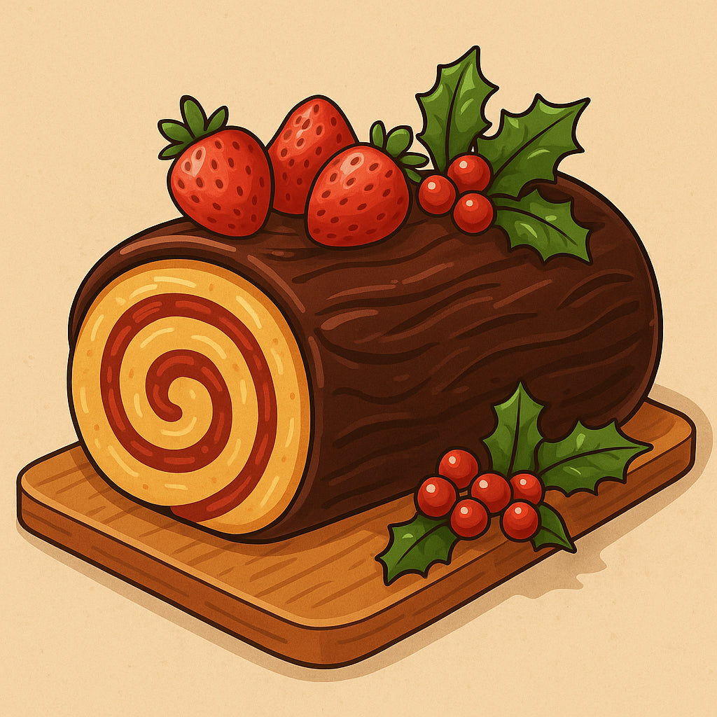 Bûche de Noël sucrée