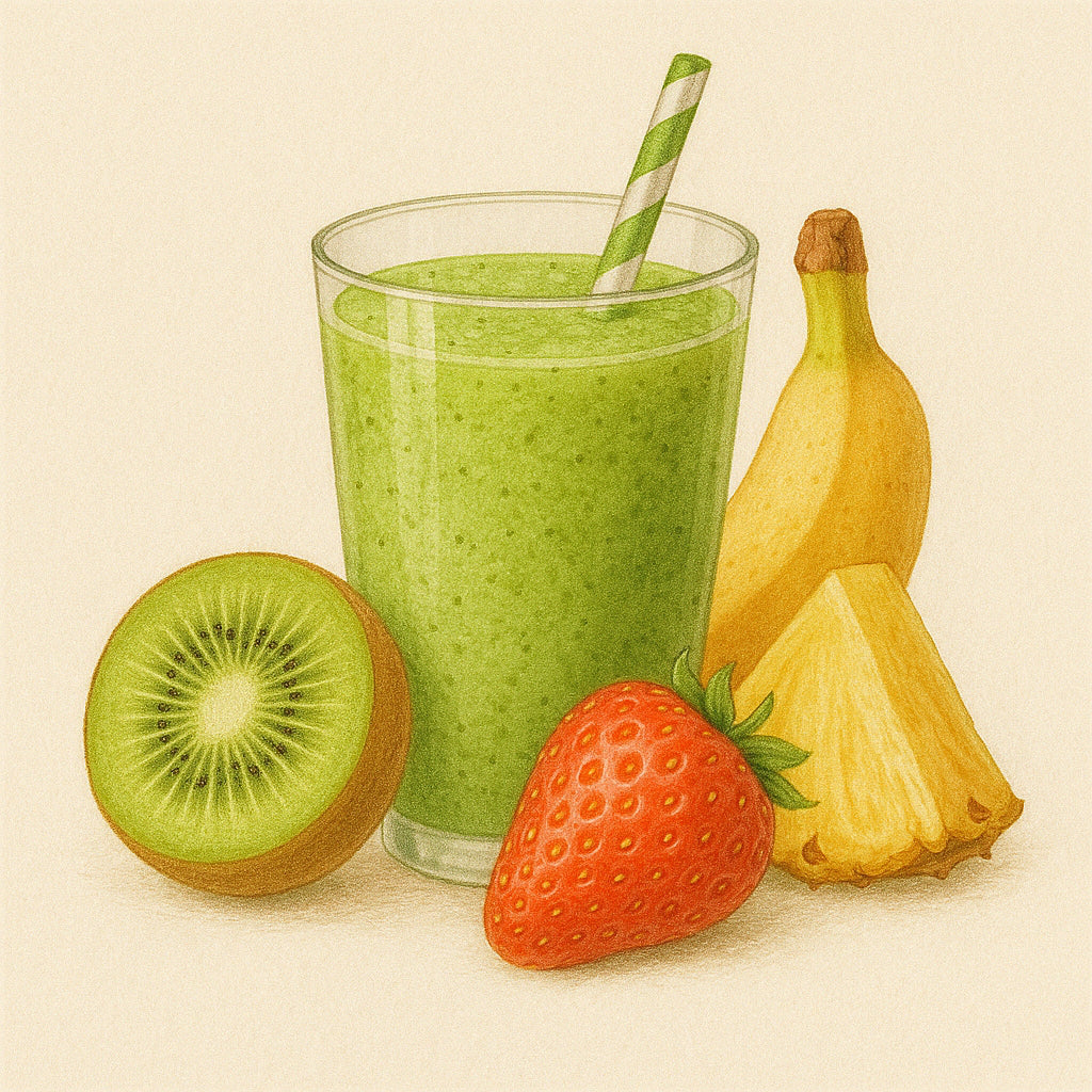 Smoothies kiwi banane ananas