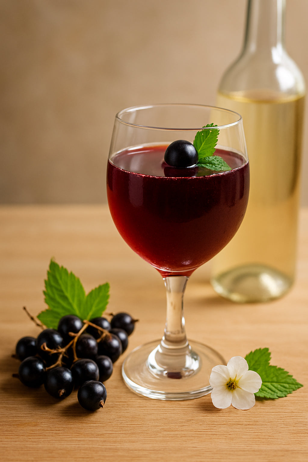 Vin blanc au cassis