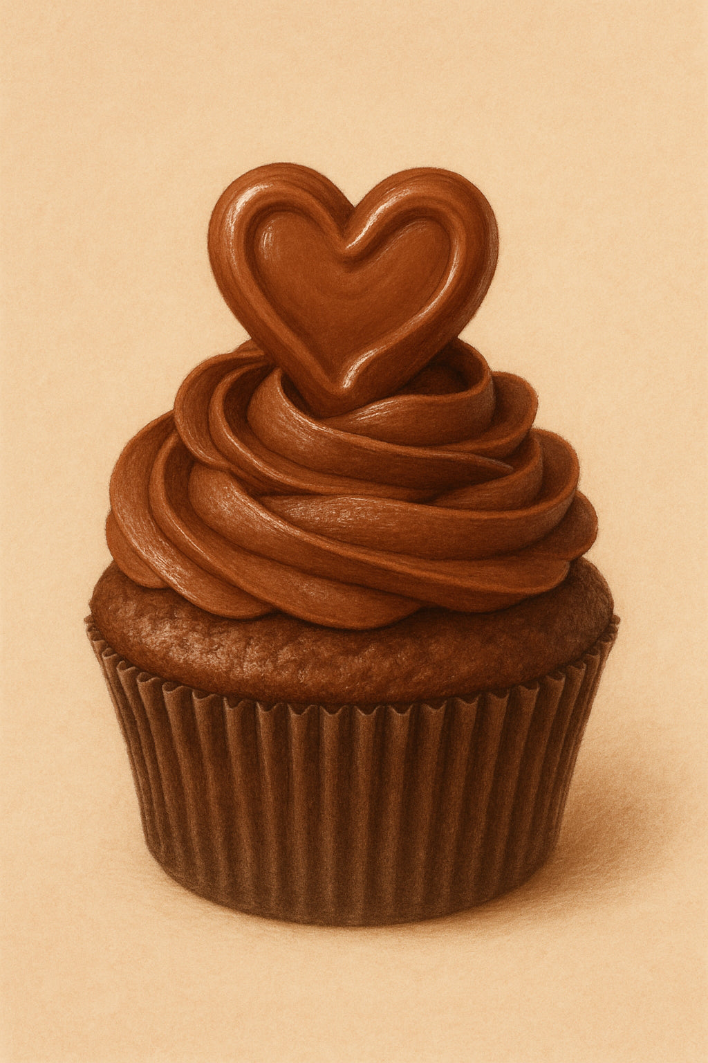 Cupcake coeur de nutella