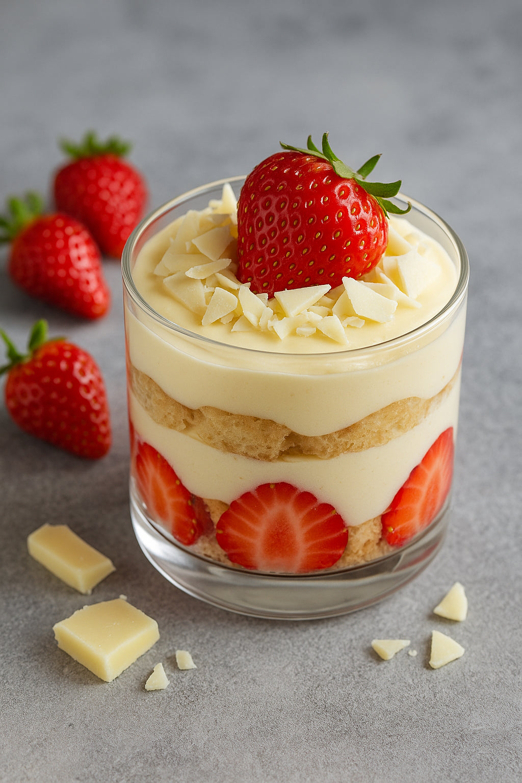 Tiramisu fraise et chocolat blanc