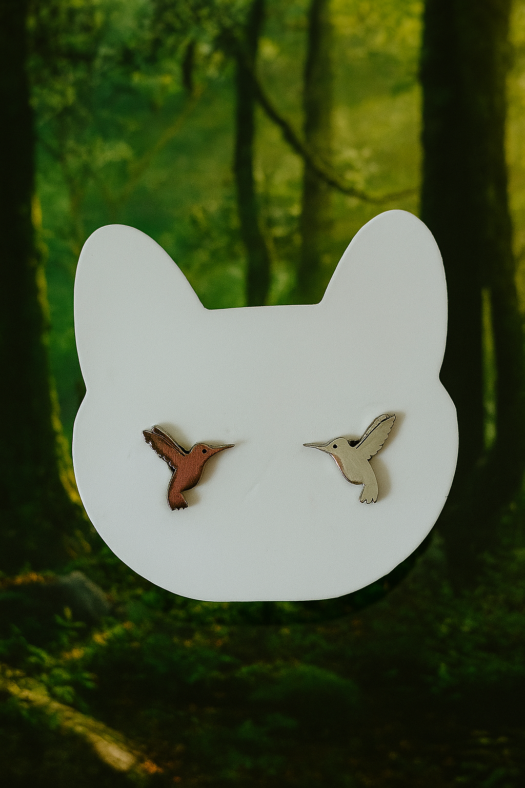 Boucles d’Oreilles Fantaisie – Colombe en Acier Inoxydable