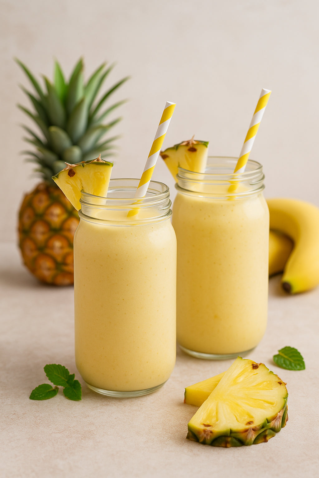 Smoothie ananas banane