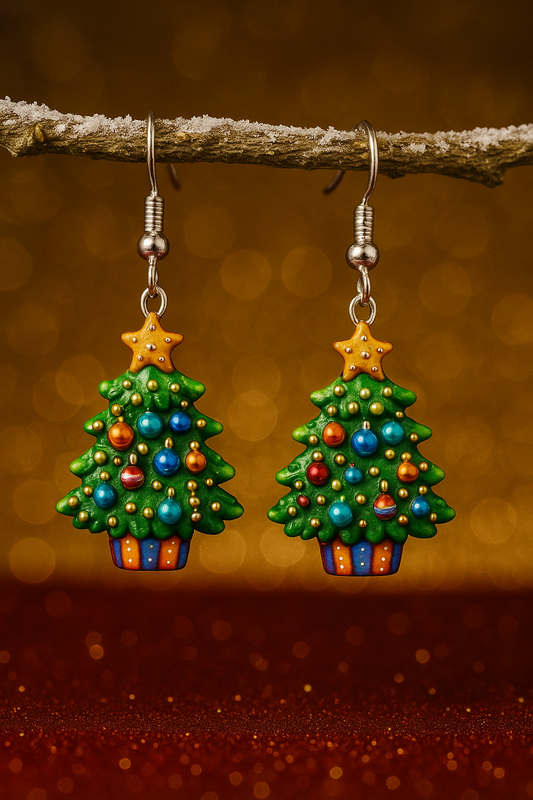 Boucles d’oreilles « Sapin de Noël »