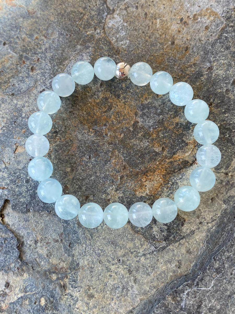 BRACELET "BONHEUR" EN AIGUE-MARINE