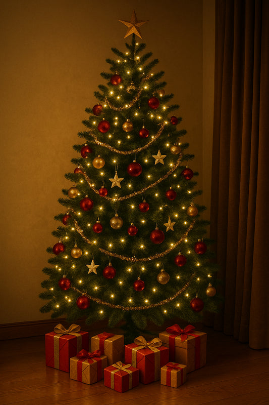 Le sapin aux guirlandes