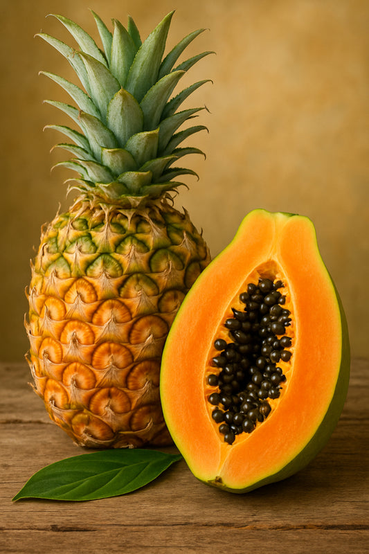 Ananas et papaye