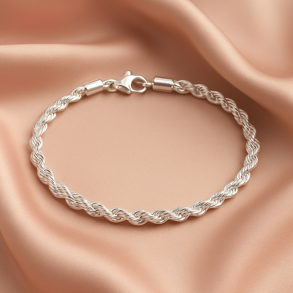 Bracelet Torsadé en Acier Inoxydable – Style Gothique Unisexe