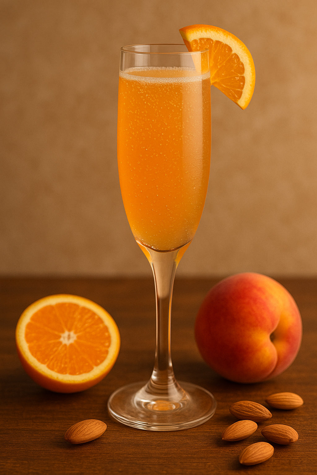 Champagne orange pêche amande