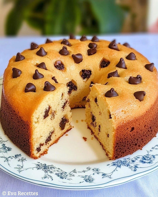 Gâteau aux poires et pépites de chocolat