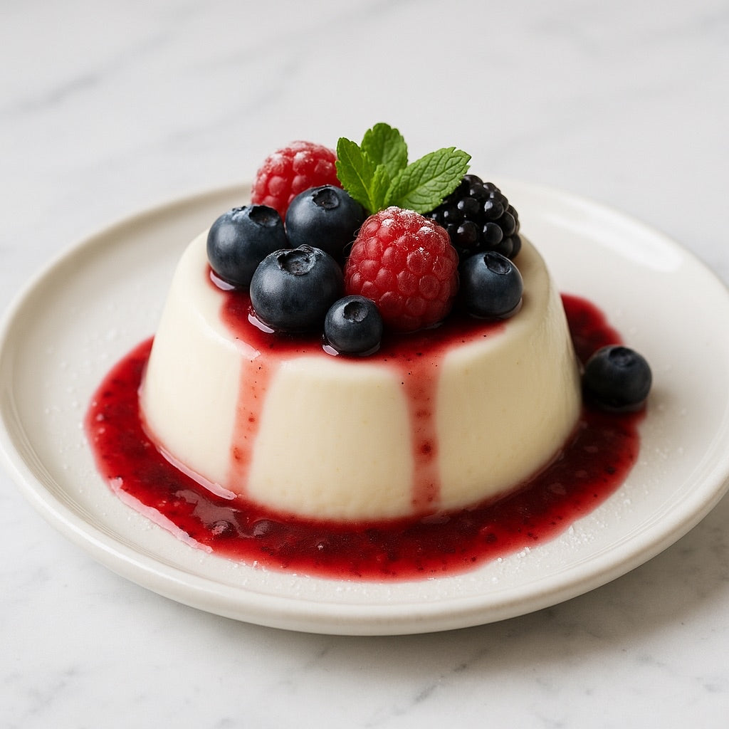 Panna cotta ai frutti di bosco