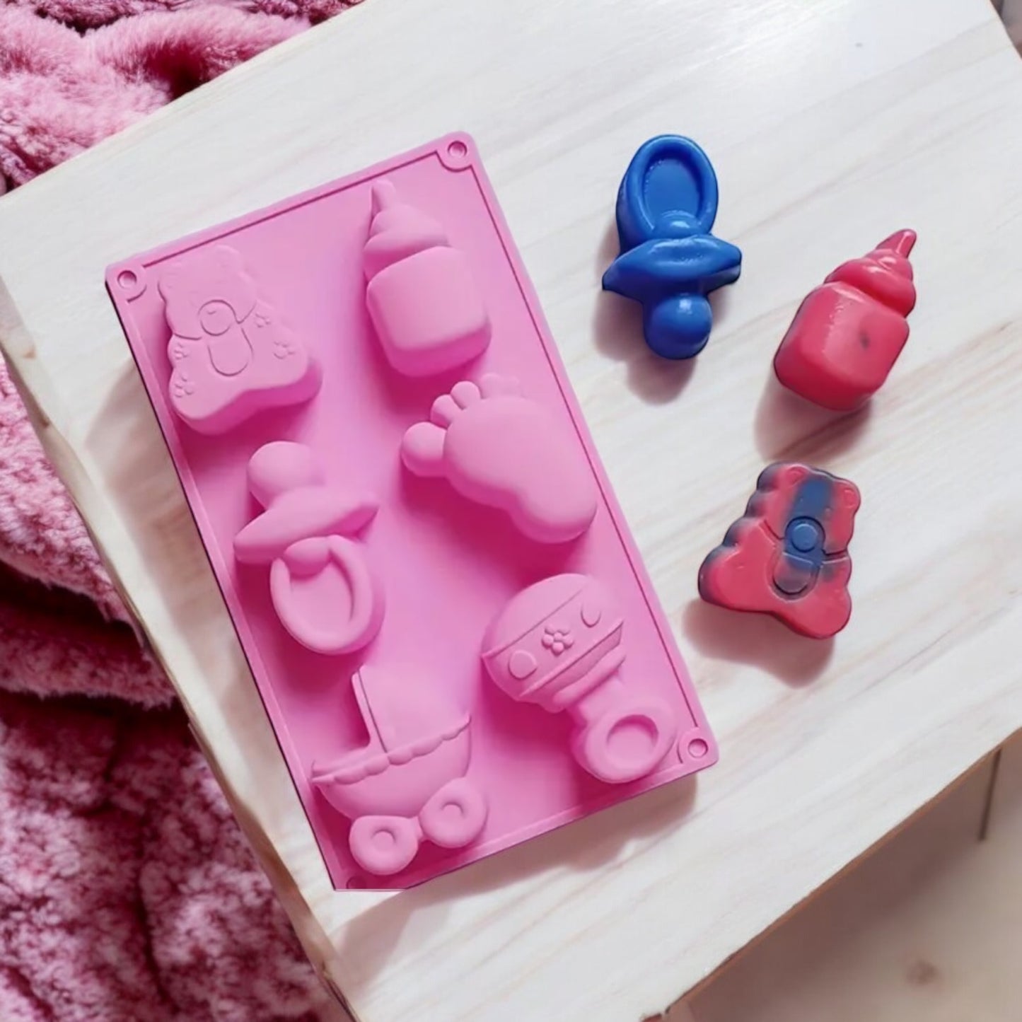 Moule silicone bébé bougie