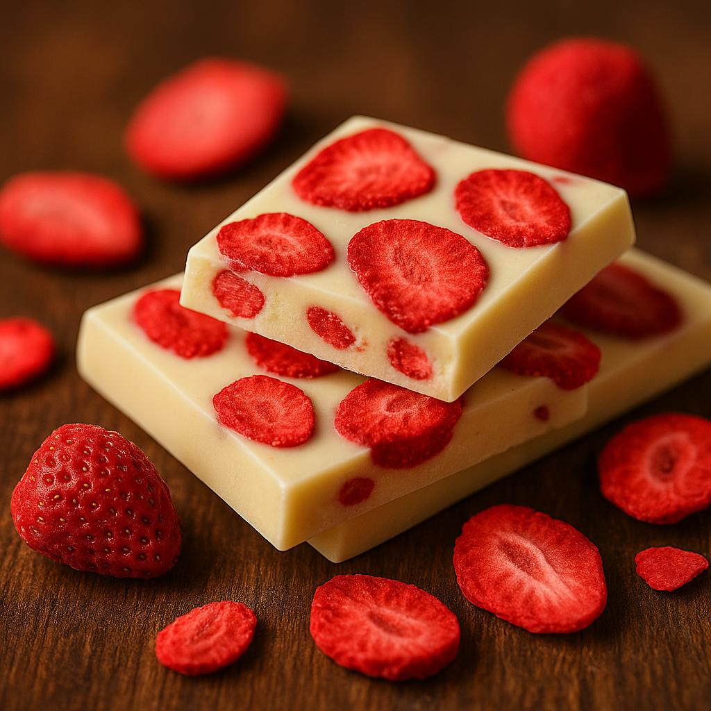Chocolat blanc et fraises