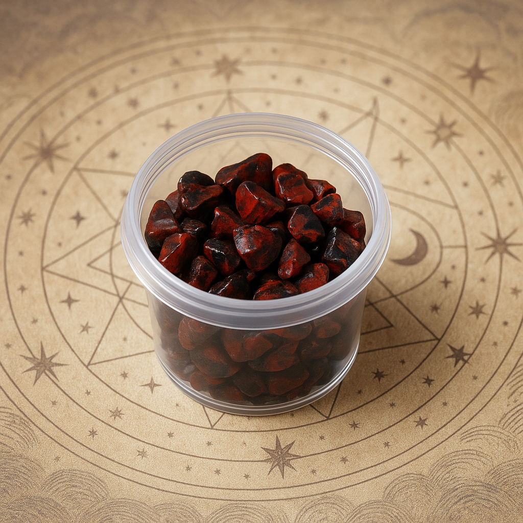 Chips d’Obsidienne Rouge – Force Intérieure et de Libération