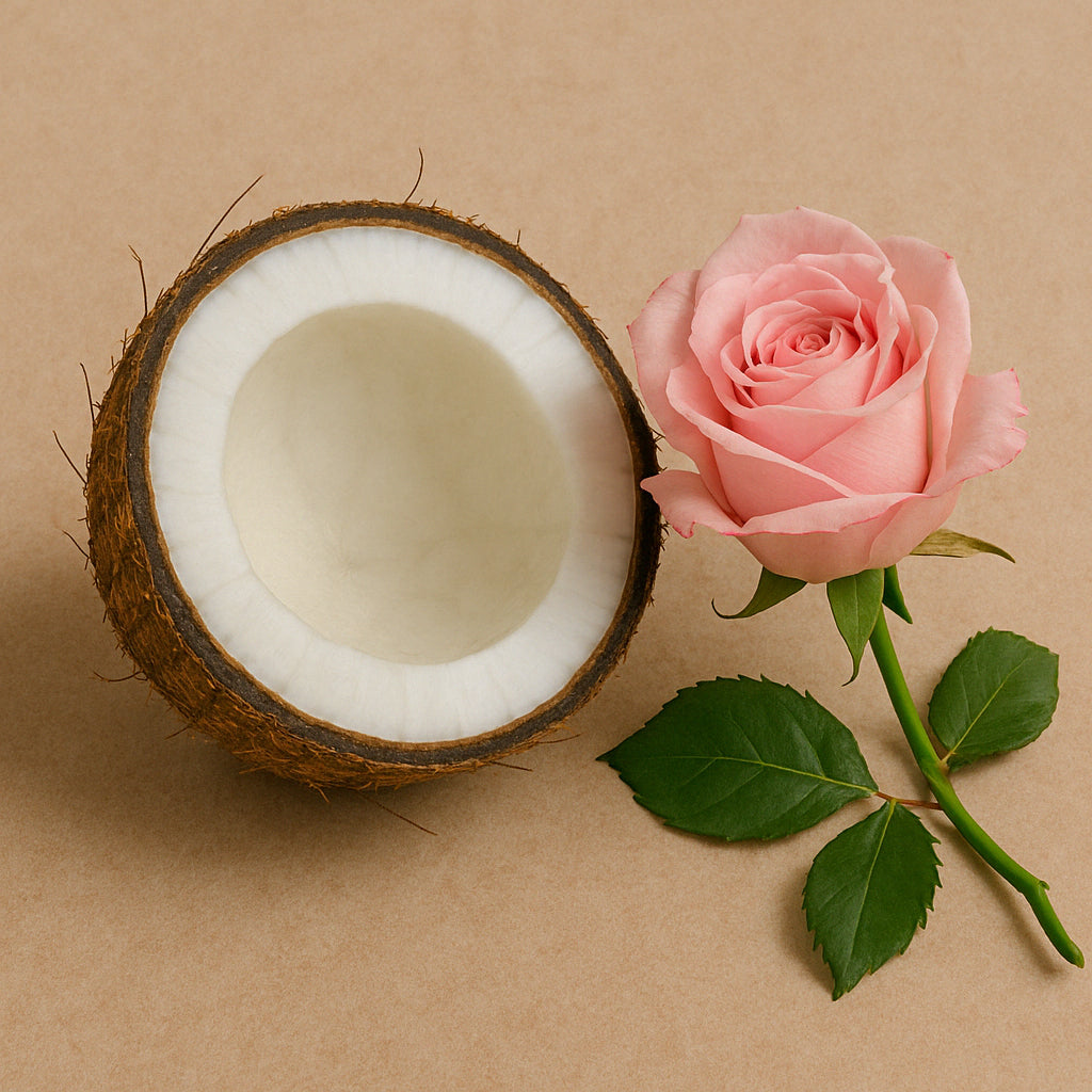 Noix de coco et rose