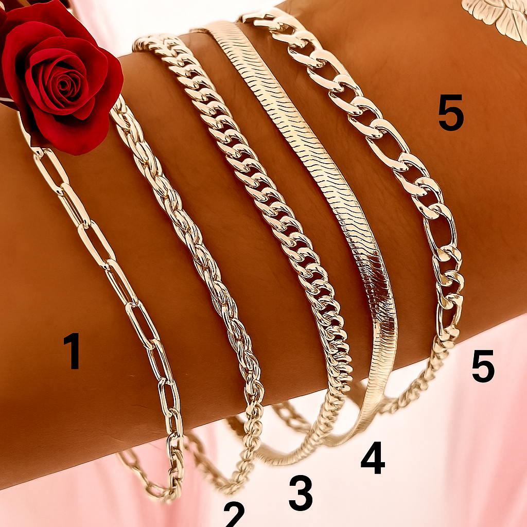 Bracelet Cubain en Argent 925 – Collection Bohème 5 Modèles