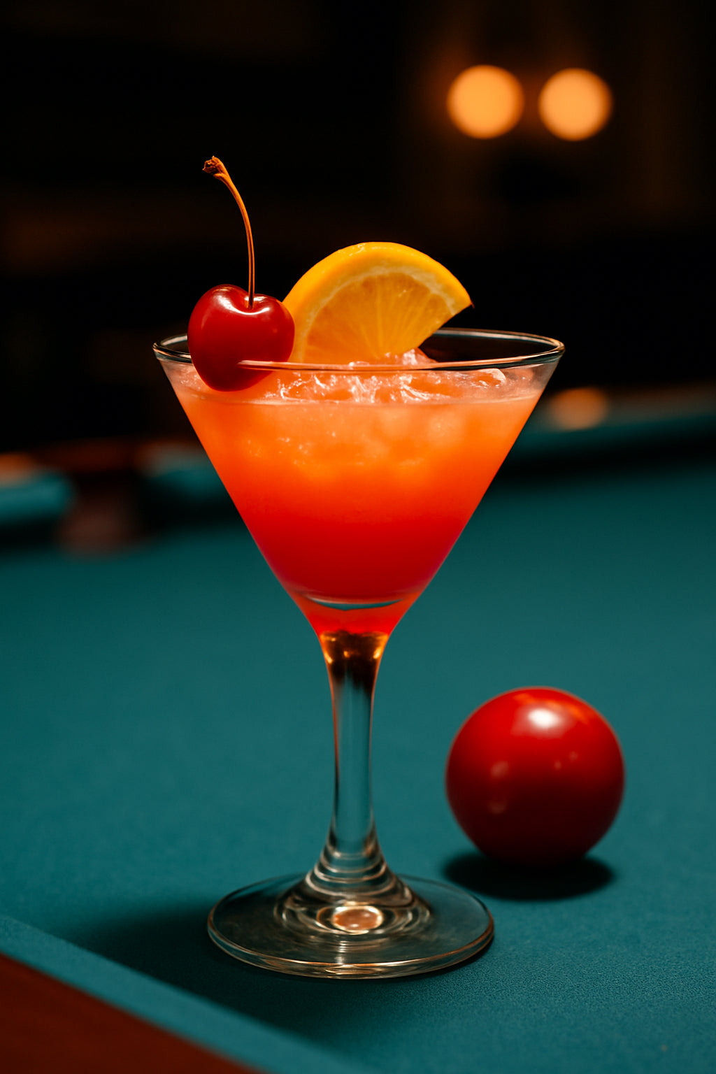 Cocktail sex sur la table de billard