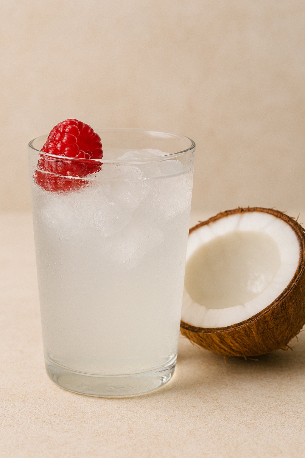 Eau de coco et framboise