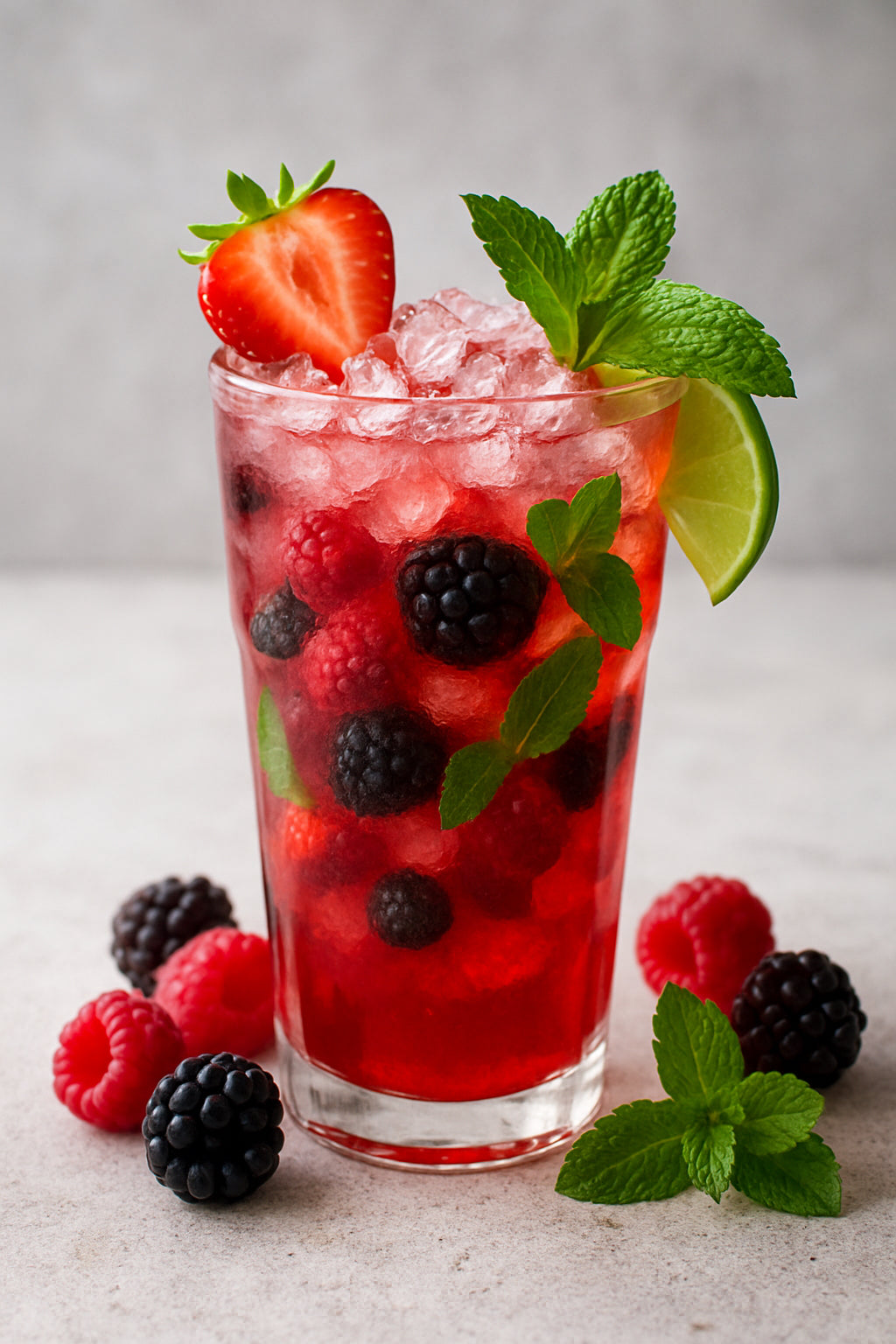 Mojito aux fruits rouge